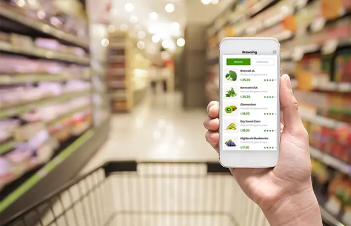 Elite Grocery App mobile application interface