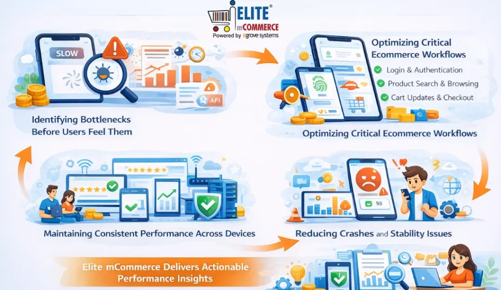 Mobile App Performance Checking Improve Ecommerce Apps | Elite mCommerce